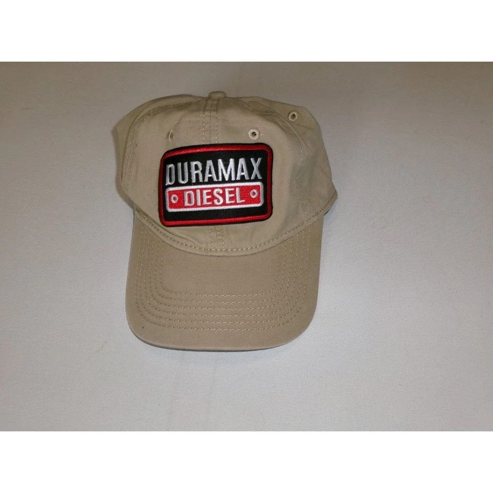 DURAMAX DIESEL KHAKI BEACH GOLF 00S Y2K STRAPBACK HAT CAP VINTAGE H3